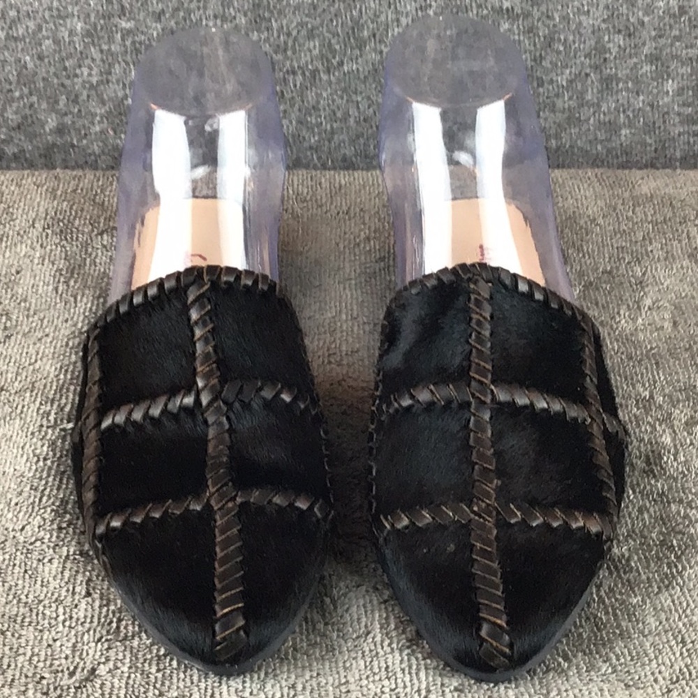 Salvatore Ferragamo Sport Black Calfskin Mules with Quilted Design Sz 6.5 B EUC - Picture 2 of 9